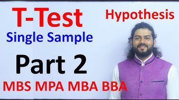 T test Part 2 Single Sample Hypothesis Test MBS First Semester Statistics TU Solution in Nepali