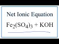 Net Ionic Equations and Balancing