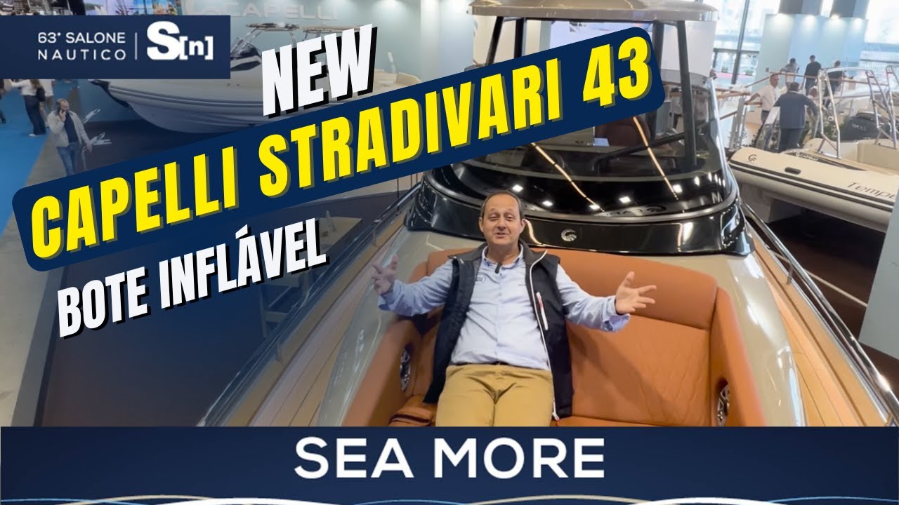 Nova CAPELLI STRADIVARI 43 um bote inflável no detalhe