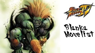 Street Fighter IV - Blanka Move List