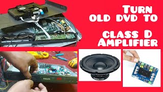 Old Dvd player into blutooth claas D amplifier, @Makeswell4