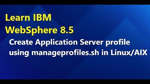 How to create Application Server profile in Linux using command line mode