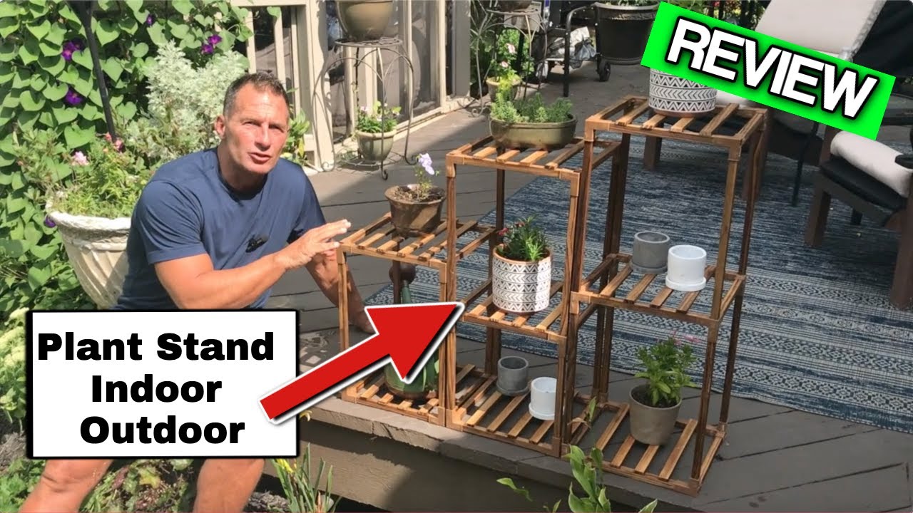 Plant Stand Indoor Outdoor Uneedem Tall Plant Shelf for Multiple Plants ...