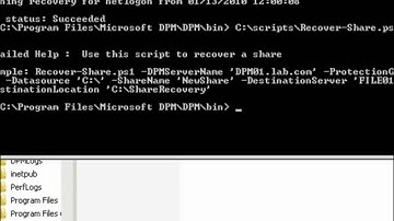Recover Share using PowerShell