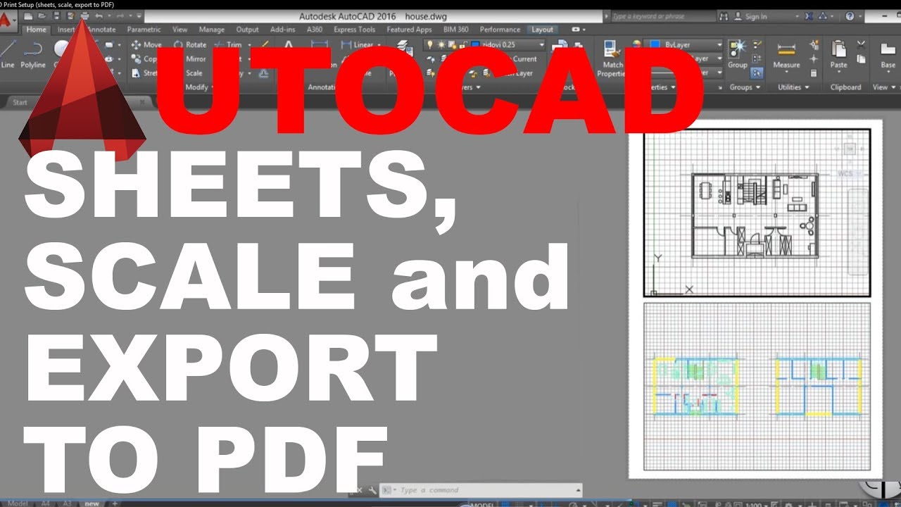 AutoCAD Setup ( sheets, scale, export to PDF ) Tutorial - YouTube