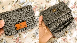 Crochet wallet 3 pockets || كروشيه محفظة ٣ جيوب