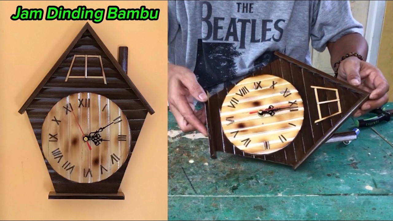 DIY, Membuat Jam Dinding Bambu ~ Kerajinan dari Bambu