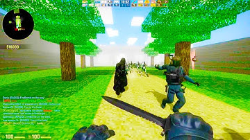Counter Strike Global Offensive - Zombie Escape mod online gameplay on Minecraft map