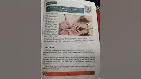 10th Unit 3:reading C" An open letter to the Teacher"