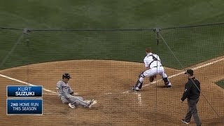 5/20/14: kurt suzuki hits a deep shot that goes off seth smith's
glove, allowing him to race around the bases for an inside-the-park
home rum check out http:...