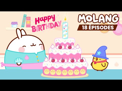 Le Délicieux Gâteau d'Anniversaire de Molang et Piu Piu 😍 | Dessin Animé pour Enfants