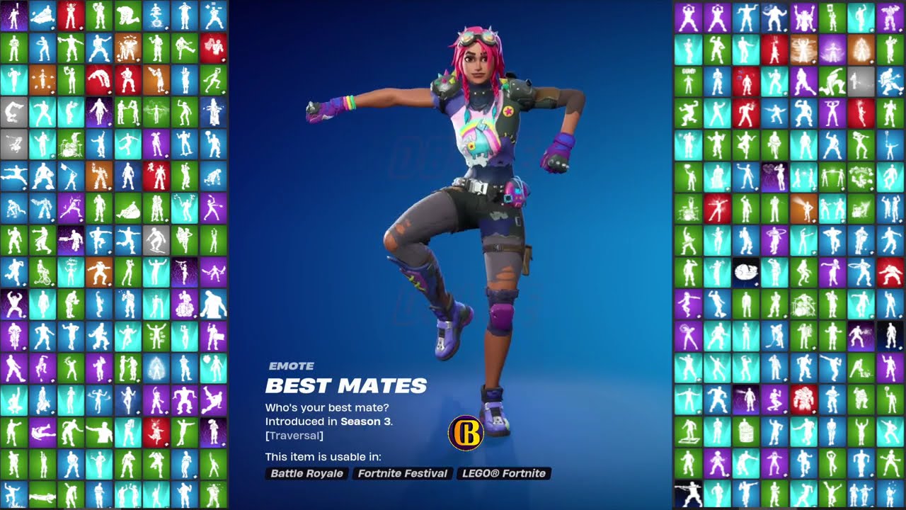Top 100 Emotes Featuring Brite Raider Character - Fortnite
