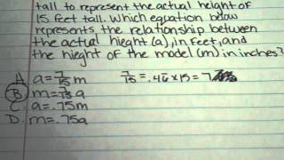 2012-2013 Released 7th Grade Math EOG Problem #3