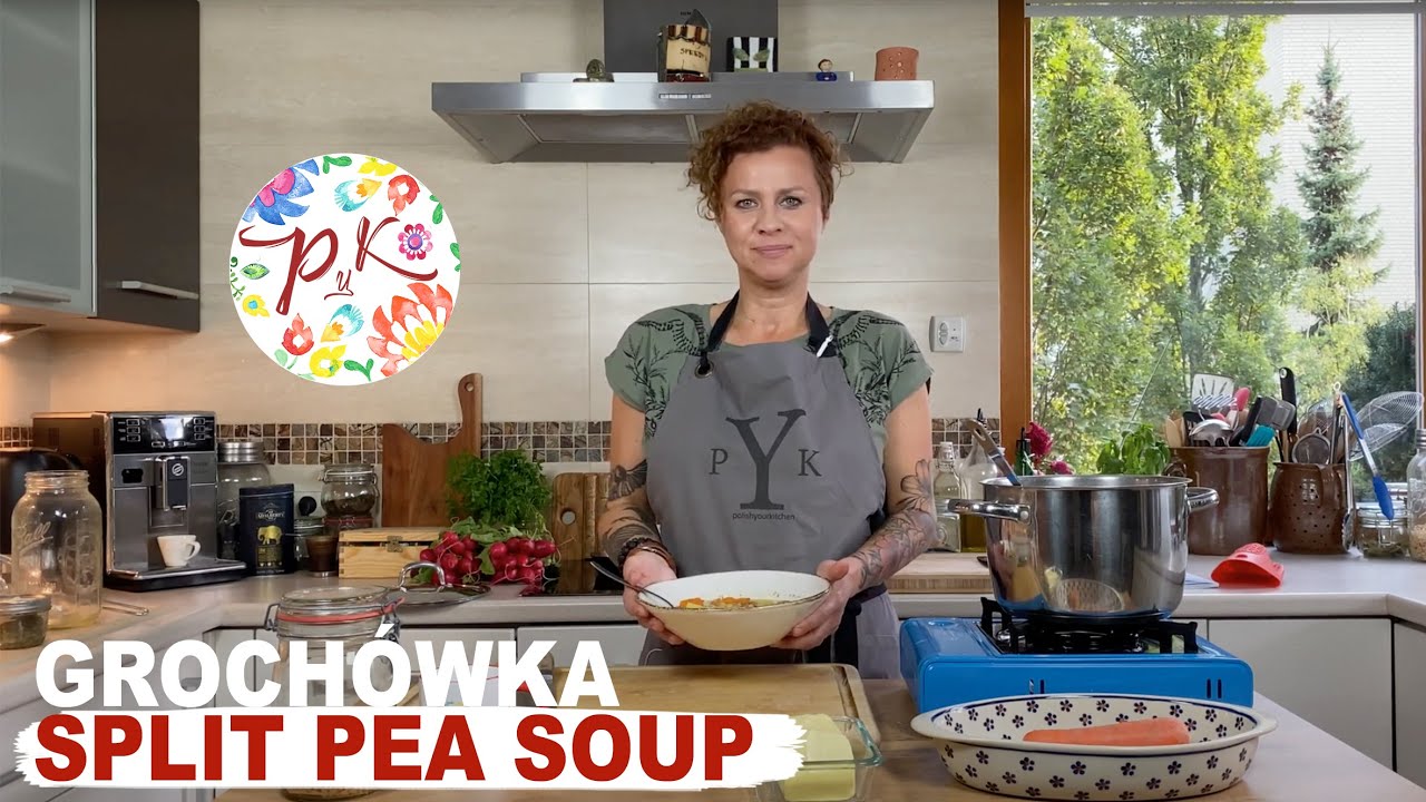 Polish food - SPLIT PEA SOUP with smoky Polish sausage and potatoes - GROCHÓWKA - Polish food recipe | Polish Your Kitchen