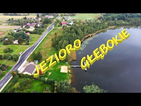 Jezioro Głębokie województwo lubelskie gmina Cyców z lotu ptaka