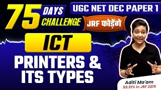 UGC NET DEC 2023 | Printers & its Types | UGC NET Paper 1 ICT by Aditi Mam | JRFAdda