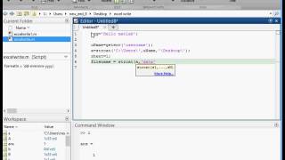 Matlab Program to Write Data from Matlab to Excel