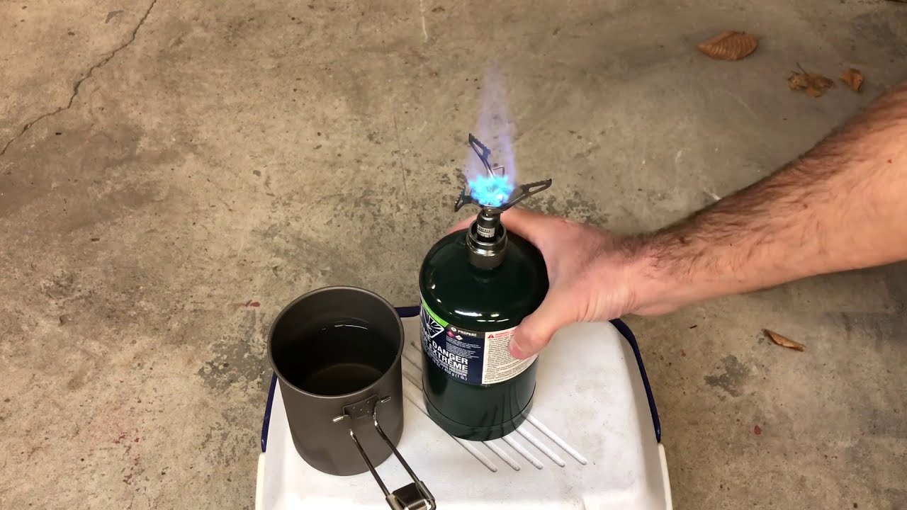 Propane stove adapter boil test with BRS stove🤙