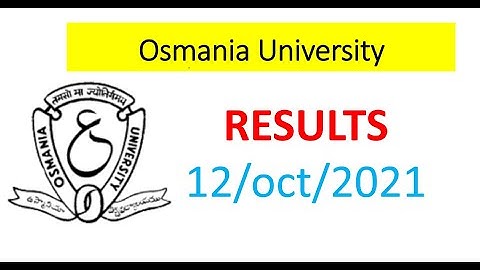OU RESULTS || 12/oct/2021 || OSMANIA UNIVERSITY LATEST UPDATE
