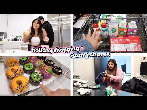 HOLIDAY SHOPPING!! doing chores + cal's room tour!!