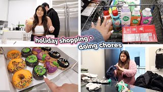 HOLIDAY SHOPPING!! doing chores + cal's room tour!!