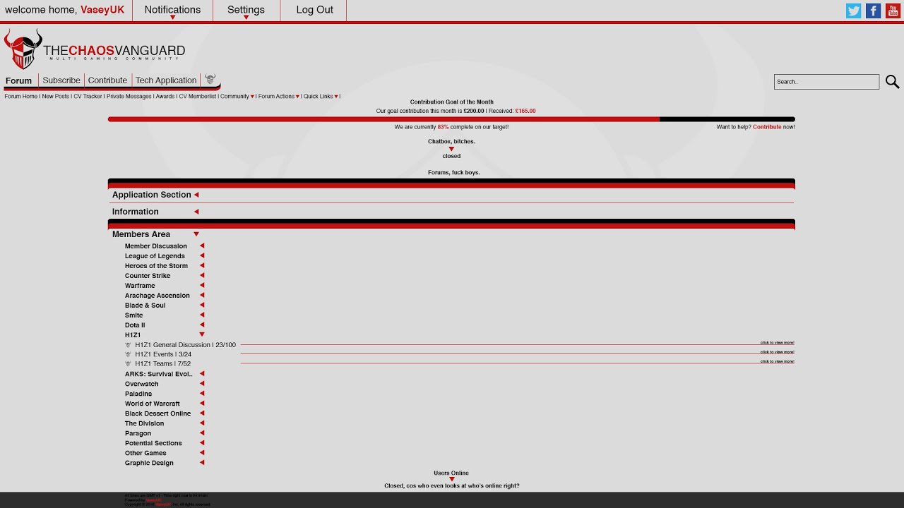 The Chaos Vanguard | White Website Experiment