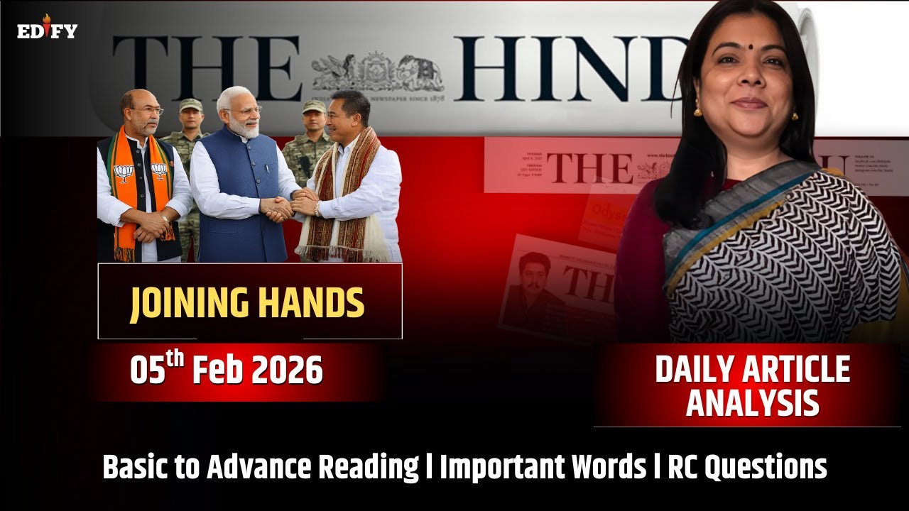 Joining Hands l 05th Feb 2026 l Edify English Hub l Reading Comprehension l Vocabulary l Grammar l