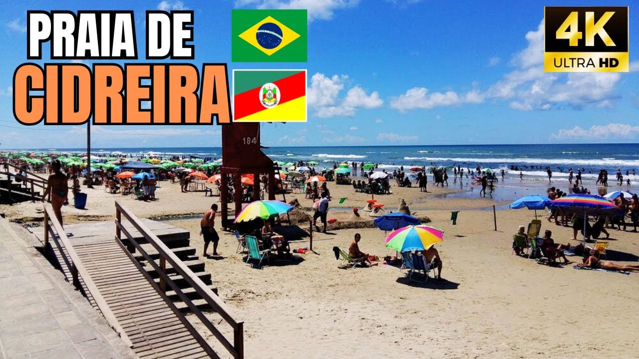 ✅PRAIA DE CIDREIRA / RS -  Parque Eólico , Plataforma e Calçadão ...🏖️🌊