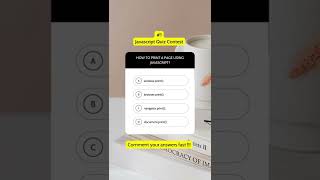Javascript Quiz #1 Javascript tutorial | Javascript print #shorts screenshot 3
