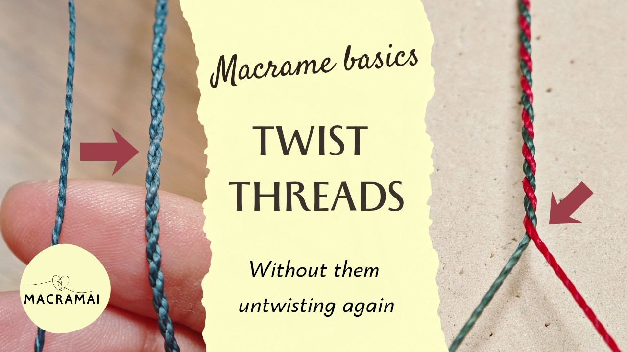 How to twist threads for macramé jewelry | no more untwisting cords