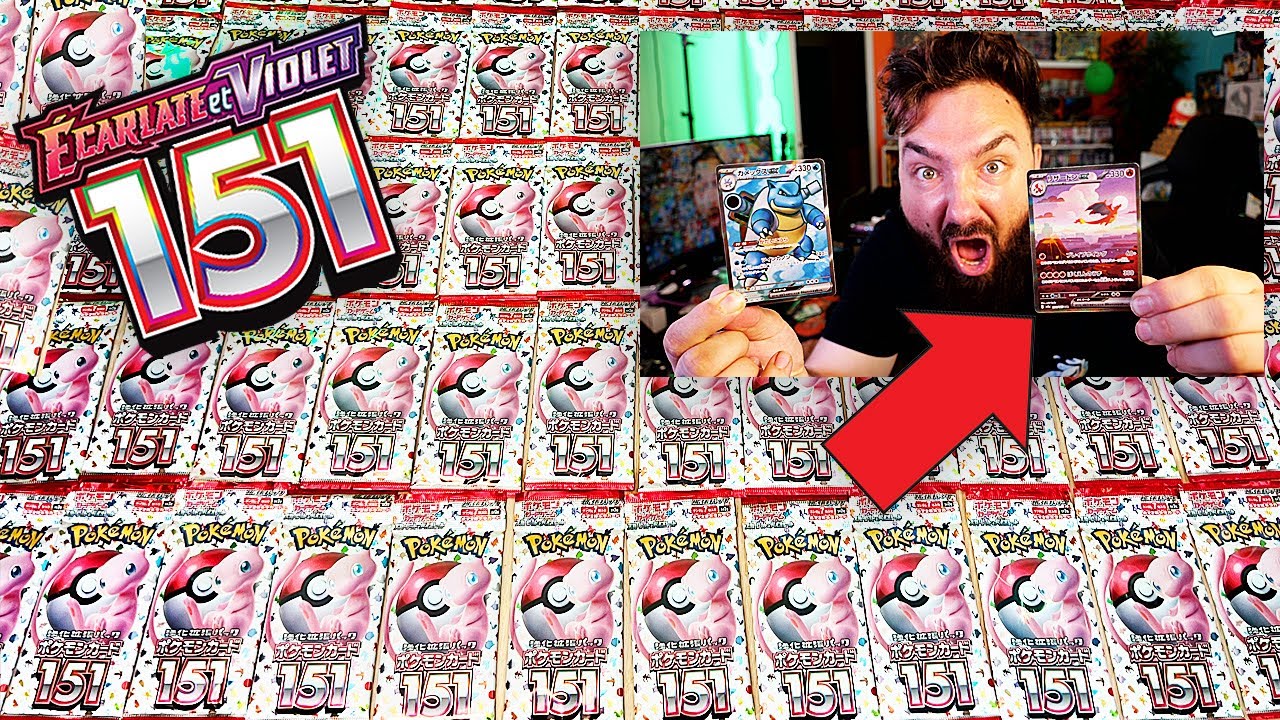 MEILLEURE OUVERTURE 100 BOOSTERS POKEMON 151 ECARLATE et VIOLET 3.5 !  DRACAUFEU FULL ART SECRETE !! 