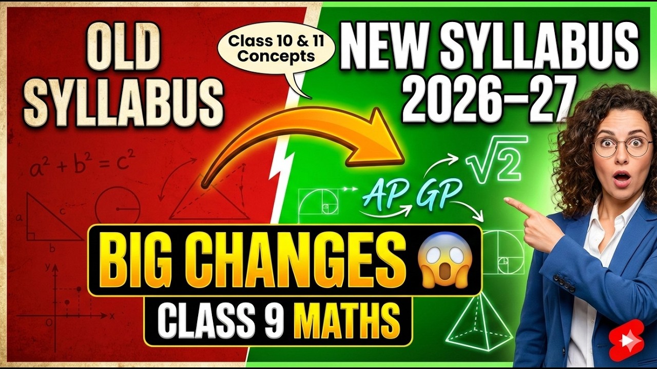 Class 9 Maths New Syllabus 2026–27 🔥 Full Chapter-Wise Changes ...