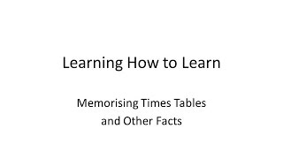 Memorising Times Tables