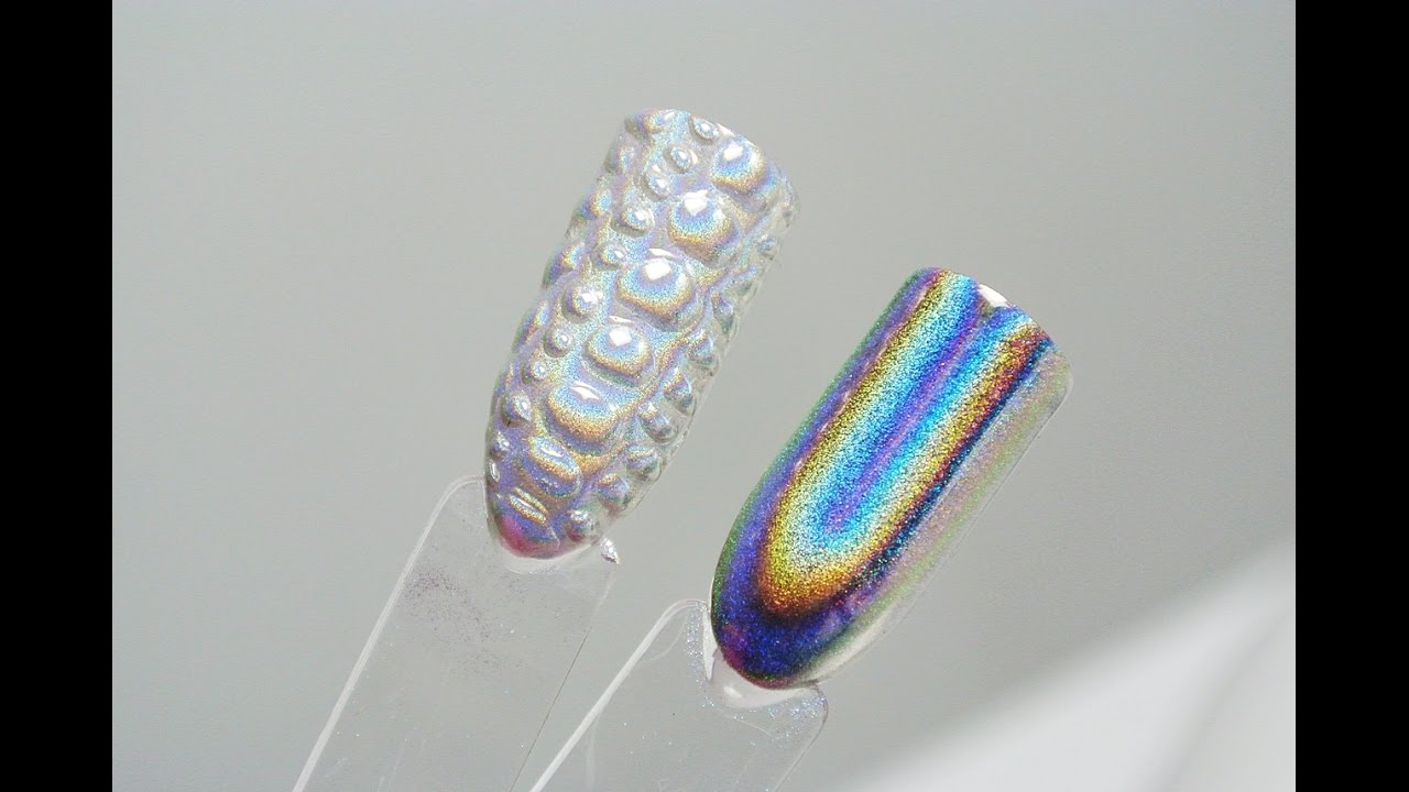 Holograficzne paznokcie z Holo Manix + zdobienie Jungle 3d snake skin :: Hologram nails