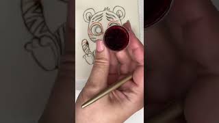 картинка: рисунок тигренка на мастике 1 часть