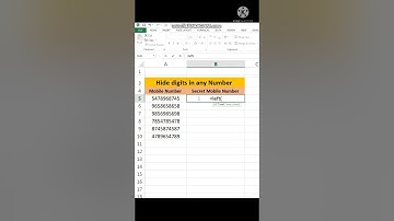 Hide digits in Mobile Number | Secret Excel Trick #shorts #new #viral #tricks