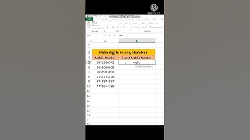 Hide digits in Mobile Number | Secret Excel Trick #shorts #new #viral #tricks