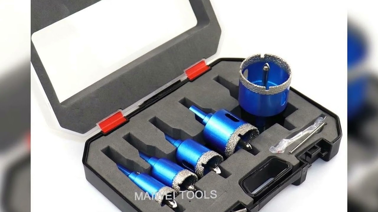 A must-have product! 8PCS 6-45mm Diamond Coated Drill Bits Set Ceramic Tile Hole Saw with position