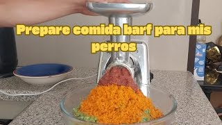 Prepare comida BARF para mis perros  |Receta Casera| #barf #comida #perros #dog #doglover #videos