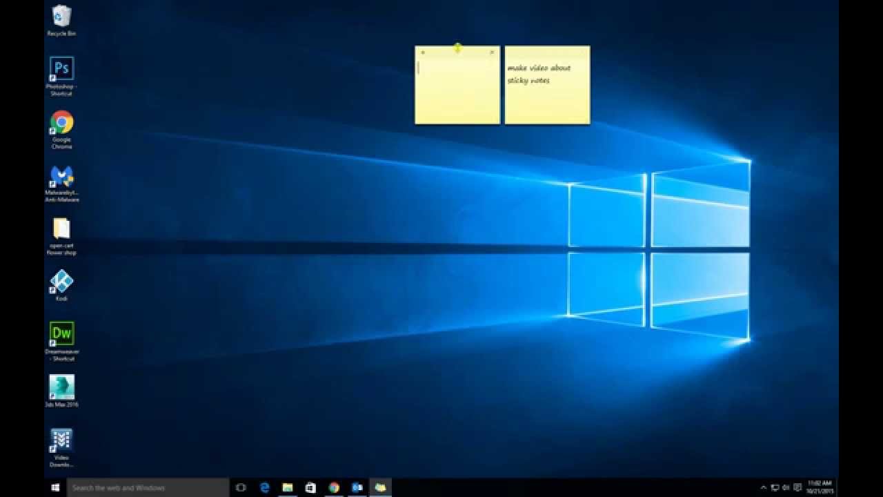 Windows 10 Sticky Notes Youtube