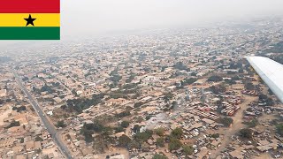 Ghana, Kumasi: take off at airport - impressive plane departure