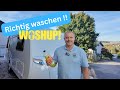 Wohnwagen waschen vor dem Einwintern - was taugt Woshup?