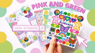PINK AND GREEN?? Let's Try! Kidcore Style and Pastel Color Stickers For Polaroid Aesthetic Deco screenshot 5