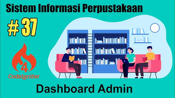 37 Sistem Informasi Perpustakaan Codeigniter 4 - Dashboard Admin