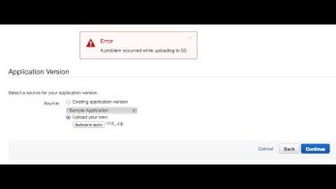 AWS | A problem occurred while uploading to S3 | S3 problem | Elastic beanstalk jar deployment Error