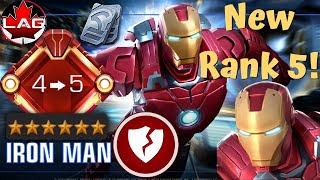 New Rank 5! Buffed OG Iron Man is Incredible!! Rank Up & Gameplay! 4-5 Gem! - Marvel Contest Champs