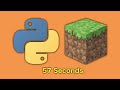 Code Minecraft With Python in 57 Seconds