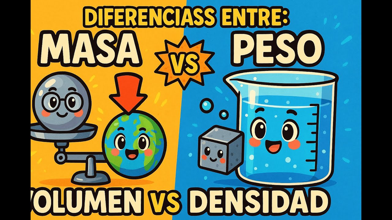 👓 Diferencia entre masa y peso, y volumen y densidad 🔬