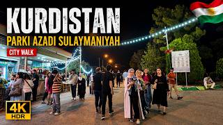 Kurdistan at Night 🇹🇯 | Sulaymaniyah Walking Tour 4K HDR | Iraq Travel
