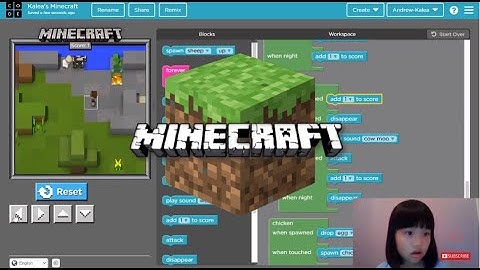 How to Code MINECRAFT in Code.org: Minecraft Designer - Create Your Own Game: Kalea